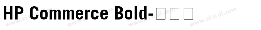 HP Commerce Bold字体转换